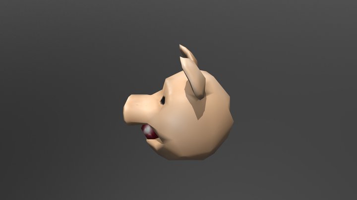 Pig Head 3D Model