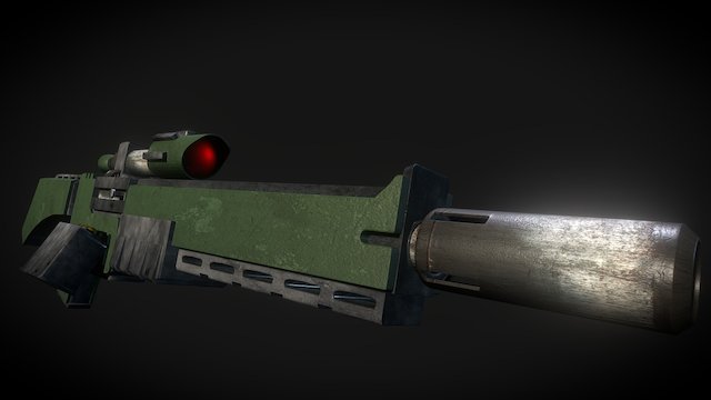 Imperial Guard Assault Weapon 3D Model