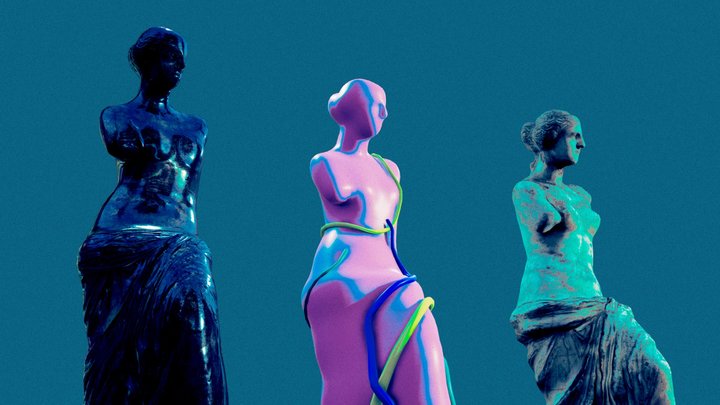 3× Aphrodite of Milos 3D Model