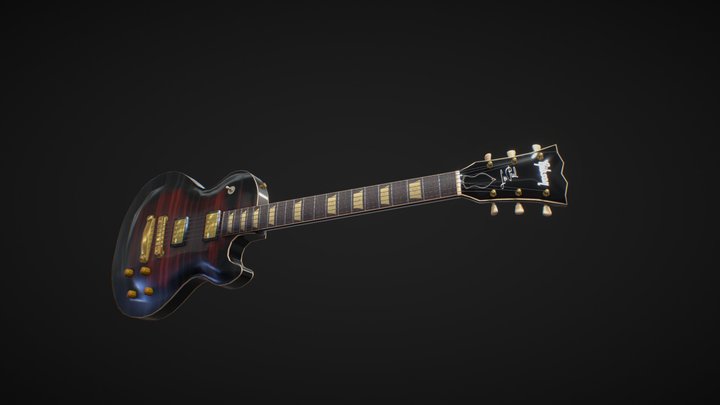 Gibson Les Paul guitar 3D Model