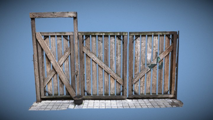 3D scan Wooden Gate 3D Model