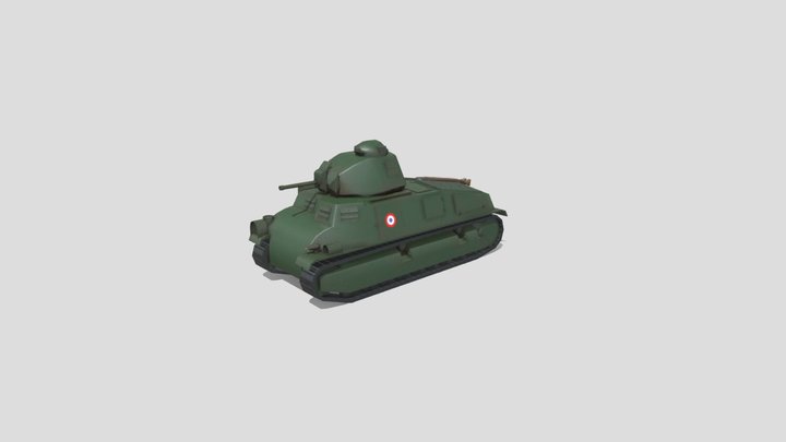 WW2 French Armed Forces SOMUA S35 3D Model