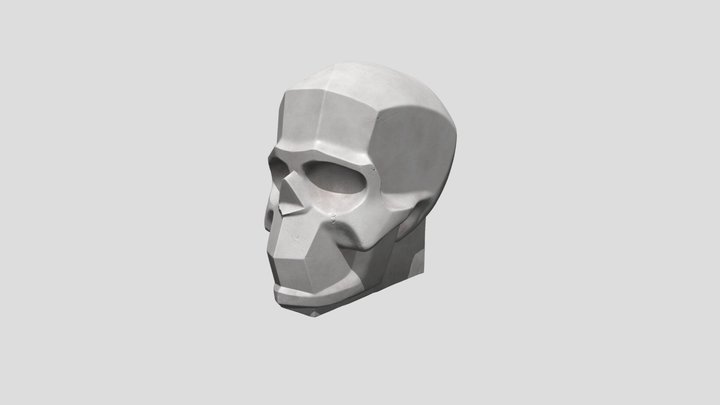 Plaster stumping of the skull 3D Model