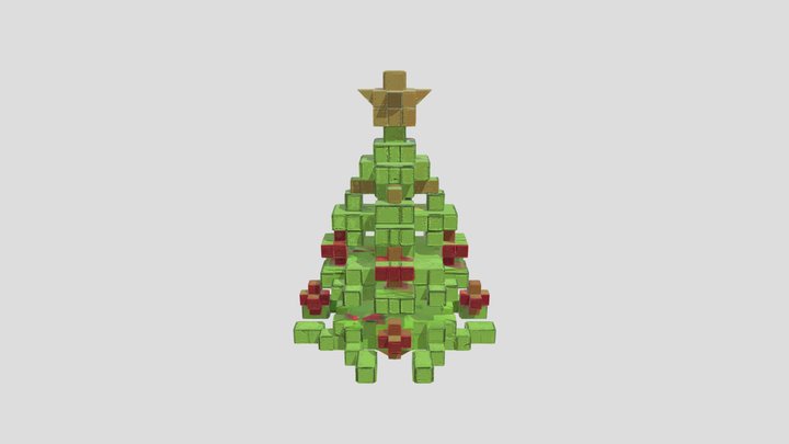 Pixel Christmas Tree – Modèle 3D gratuit STL
