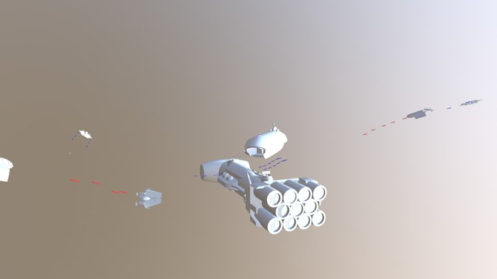 star wars space battle 3D Model