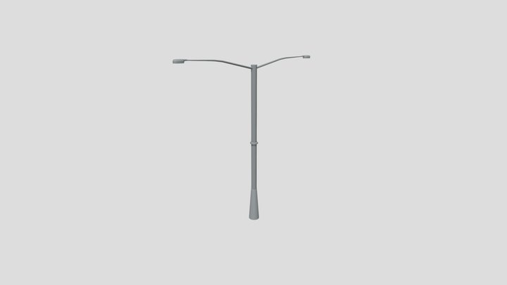 Double Street Light – Low Poly/Game Ready - Free 3D Model