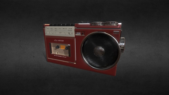 Vintage Cassette Player 1 3D Model