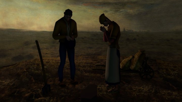 El Angelus || Jean F. Millet 1857-1859 3D Model