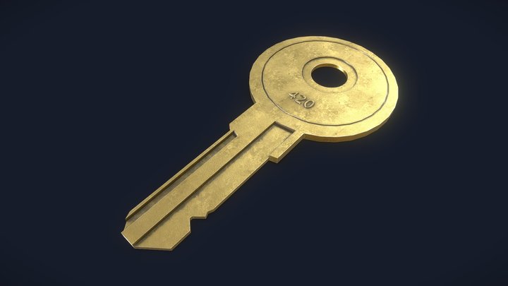 Realistic 3D Key Model 3D Model
