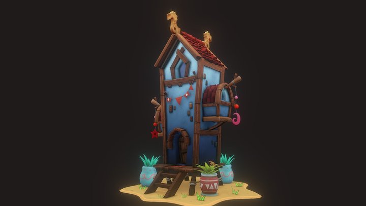 Stylized House 3D Model