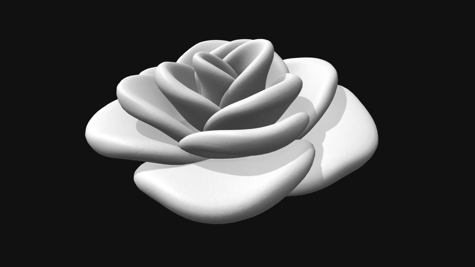 3D model Decorative Rose Flower - This is a 3D model of the Decorative Rose Flower. The 3D model is about a white sculpture of a person.