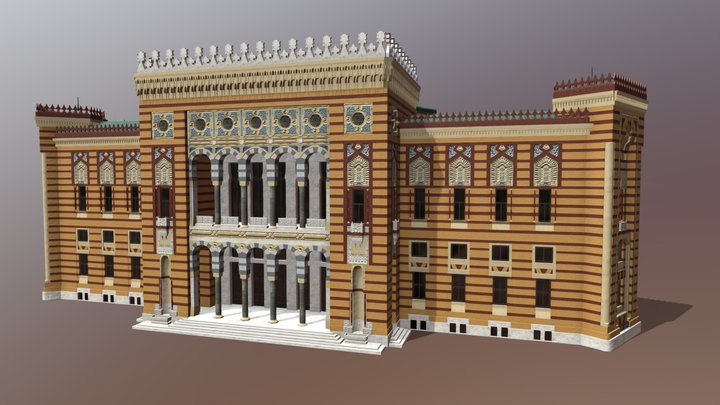 Sarajevo Vijećnica / Sarajevo City Hall 3D Model