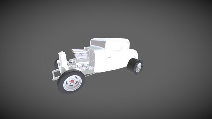 Ford Deuce Coupe 32 roda palito v4 3D Model