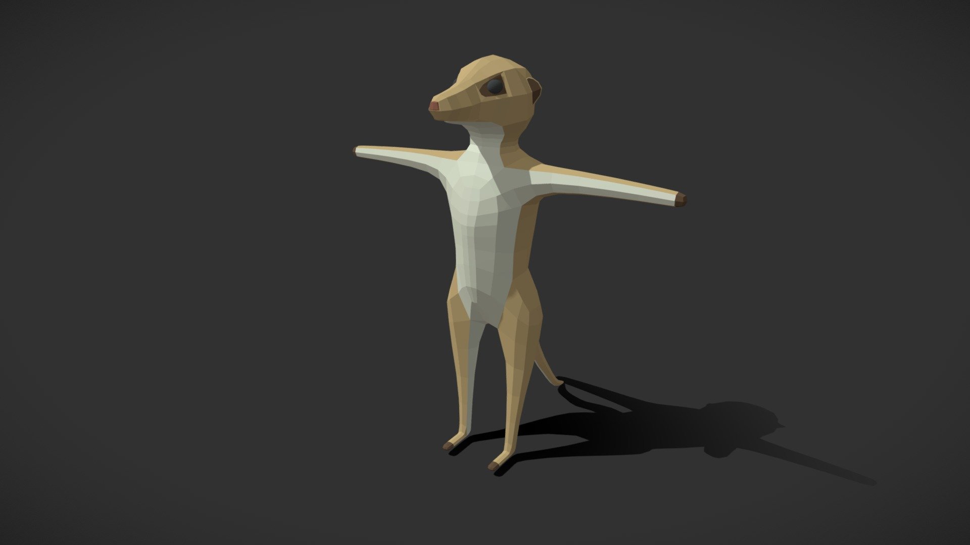 Meerkat Low Polly T-Pose