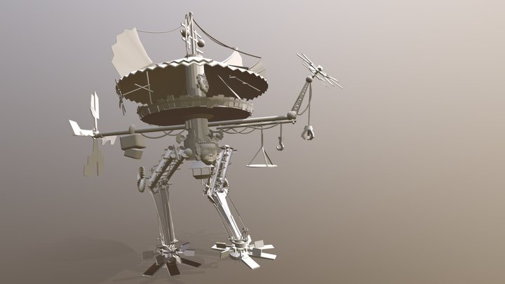 Rudimentary mecha 3D Model