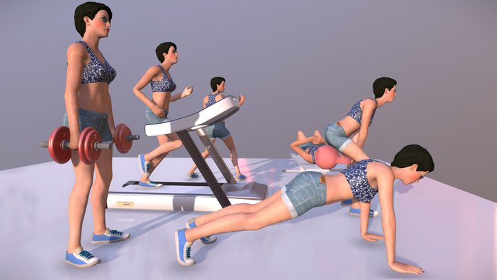 gym workout 3D Model