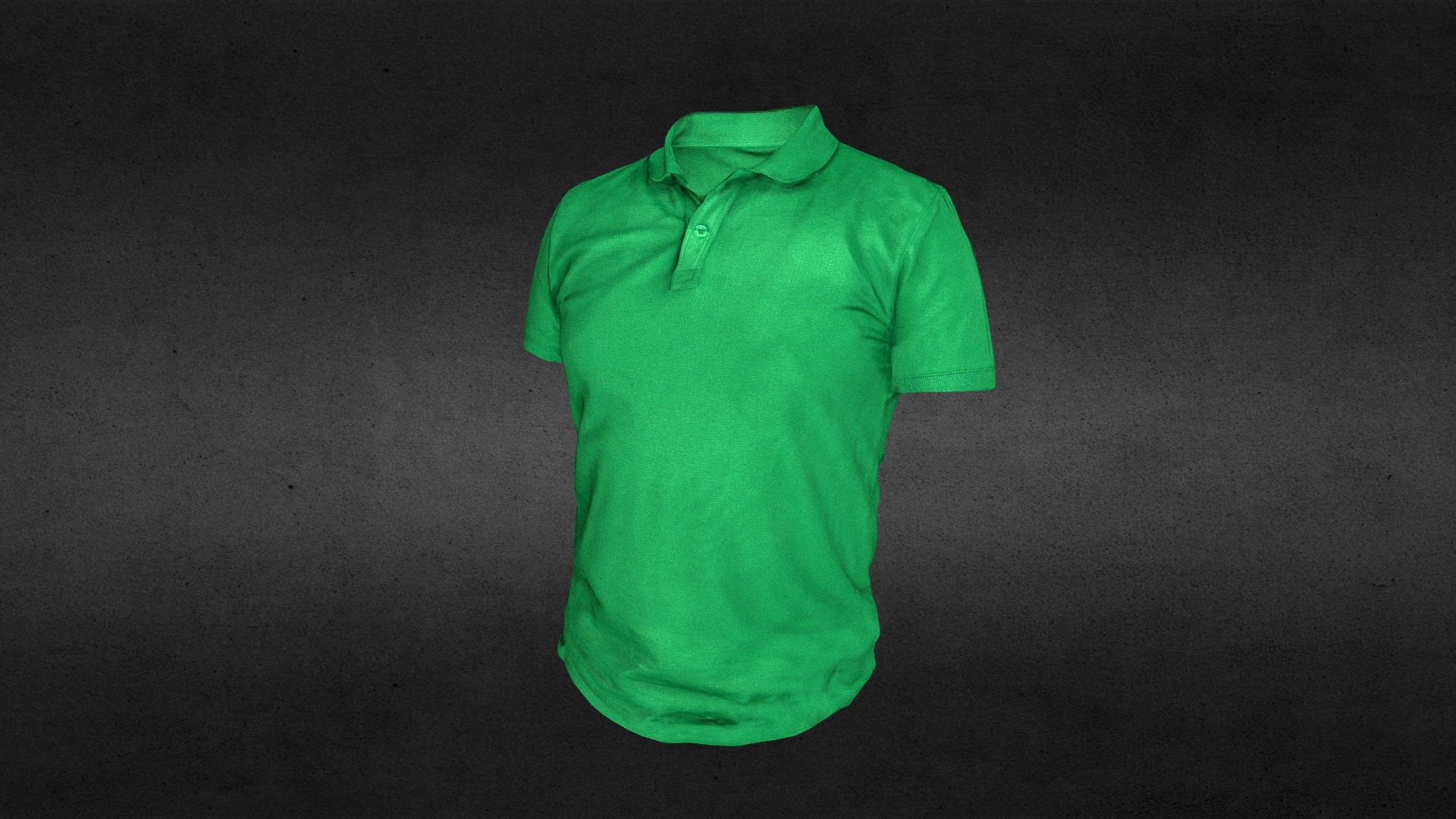 3D model T-shirt - This is a 3D model of the T-shirt. The 3D model is about a green shirt on a black surface.