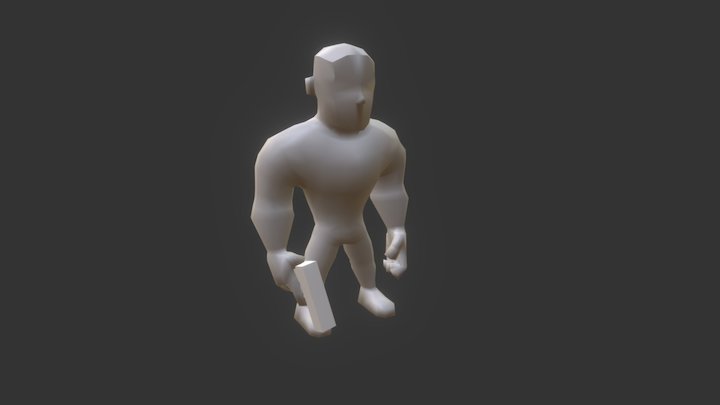Dave - Gun Guy - Cartoon Low Poly 3D Model