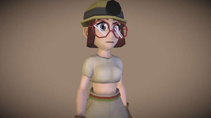 Archeologist Girl 3D Model