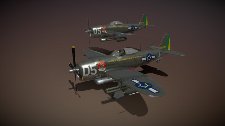 Republic P-47D Thunderbolt - Brazilian Air Force 3D Model