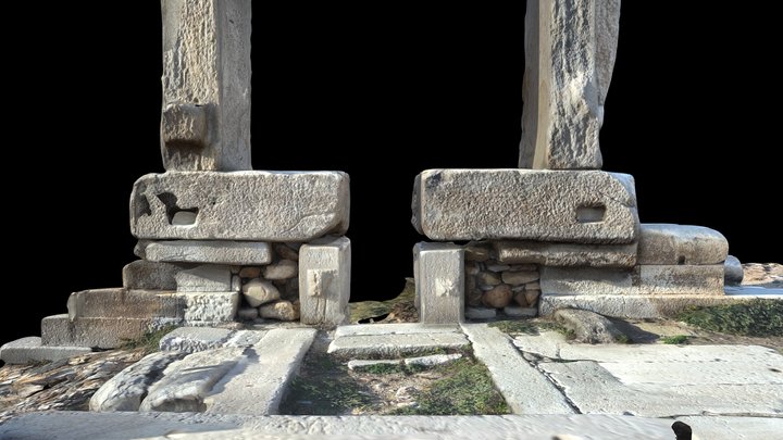 Half temple of Apollon (Portara) 3D Model