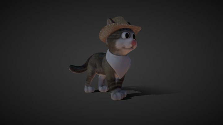 Cat animation clips 3D Model