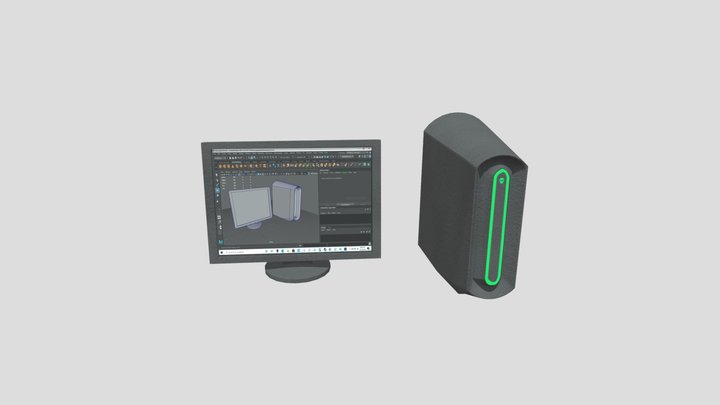 Computer and Monitor 3D Model