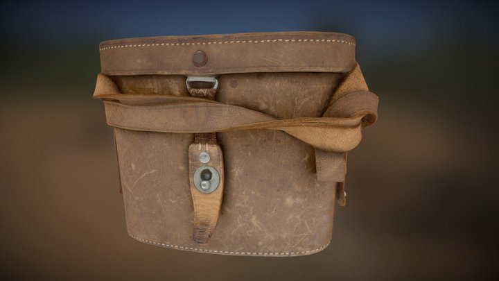 Binoculars case - leather 3D Model