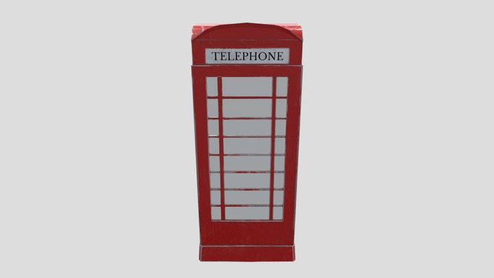 Simplified london red booth for diorama 3D Model