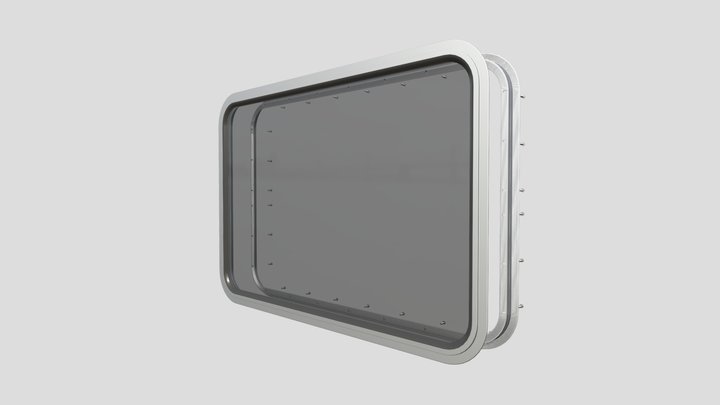 Heavy Duty Fixed Marine Window - Series 1250 3D Model