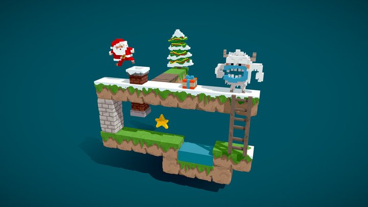 Santa Game 3D Model