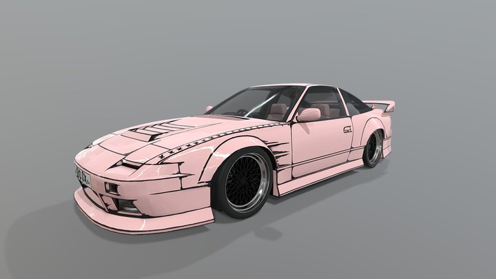 Nissan 180SX Game Ready 3D Model