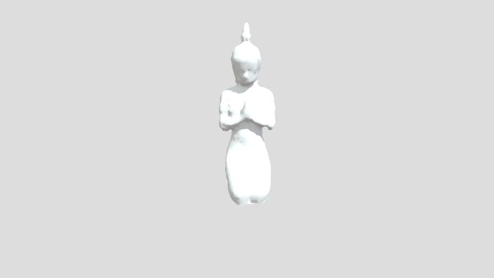Photoscanned model of a Buddha-styled figurine 3D Model