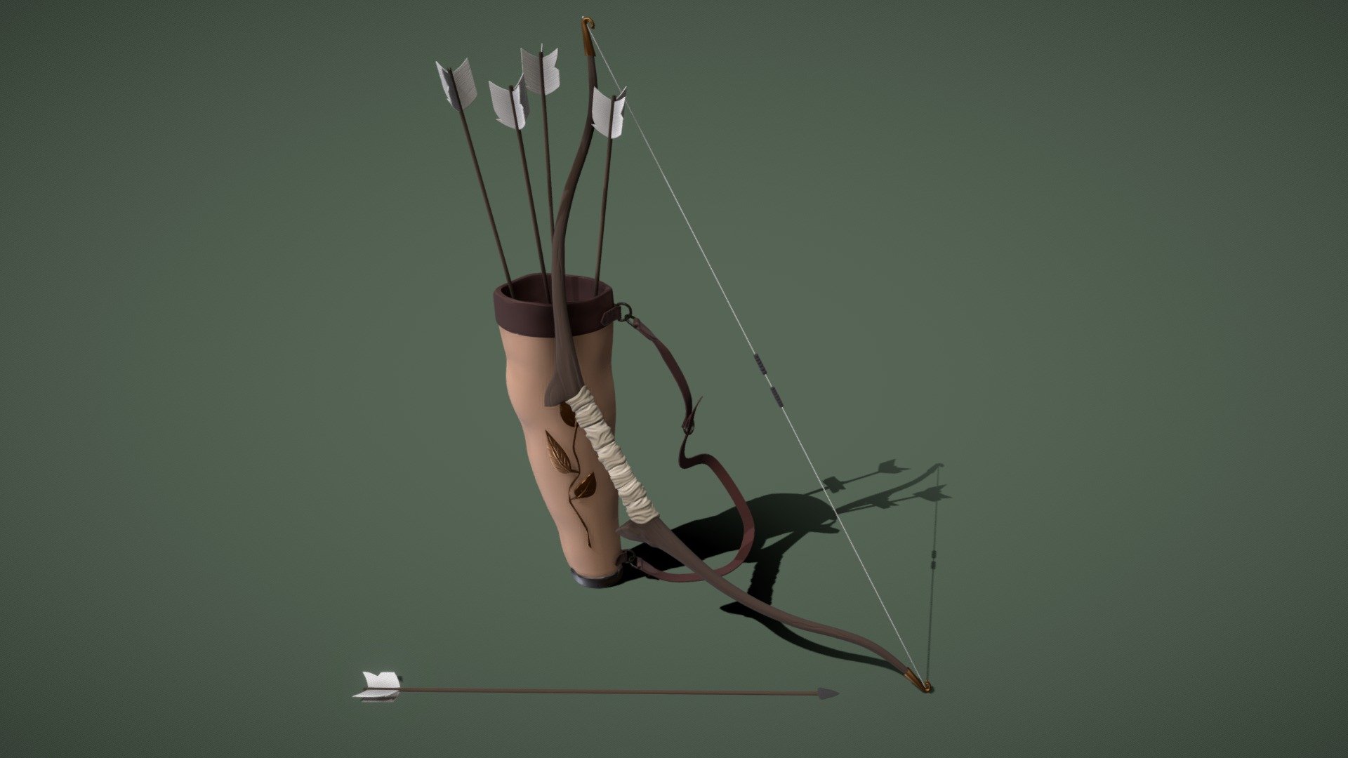 Bow And Quiver - 3D model by JeroenMusschoot [0d5ad82] - Sketchfab