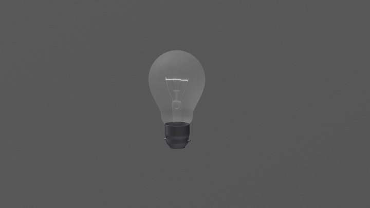 Single Lightbulb 3D Model
