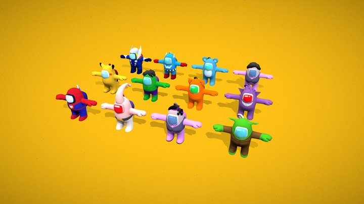 3d amongus character practice - Beginner 3D Model