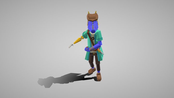 Posedmodel Dragon Pirate10 3D Model