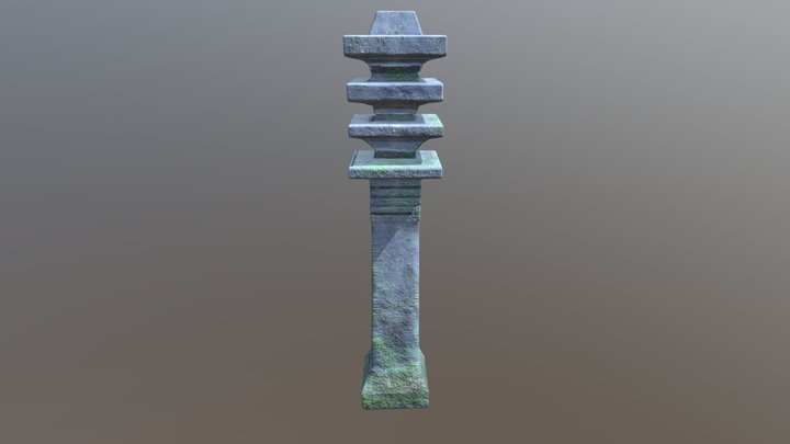 Square Pillar 3D Model