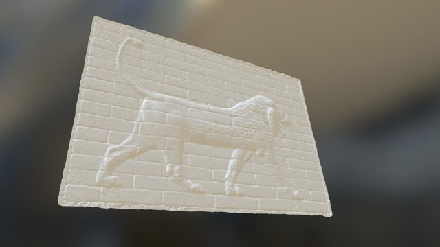 Ishtar Lion Relief 3D Model