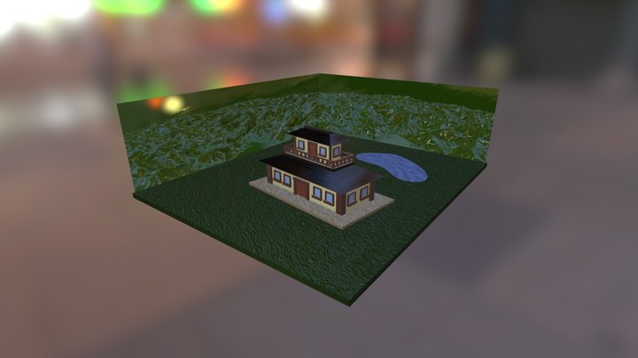 Casa con textura 3D Model
