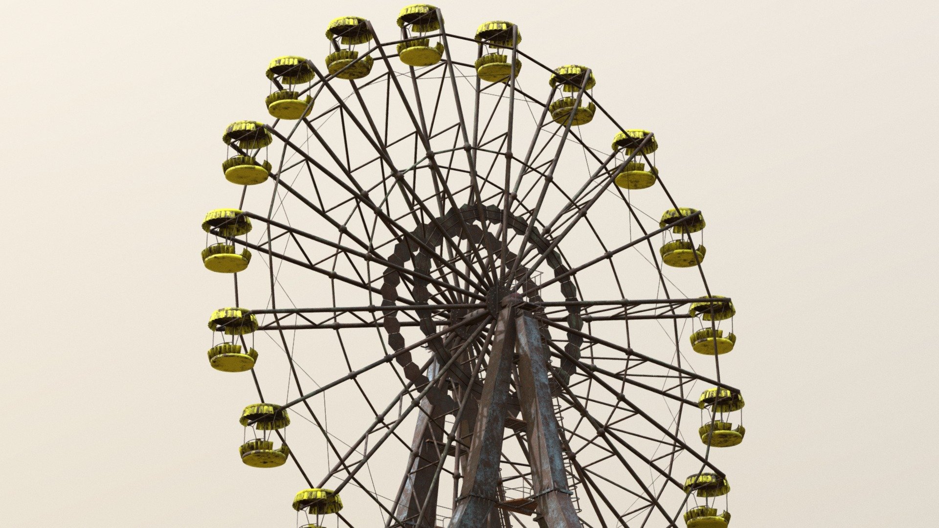 Pripyat amusement park Wheel after - Buy Royalty Free 3D model by ...