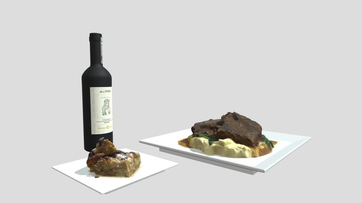 The Grove of Hobe Sound - Beef Wine BreadPudding 3D Model