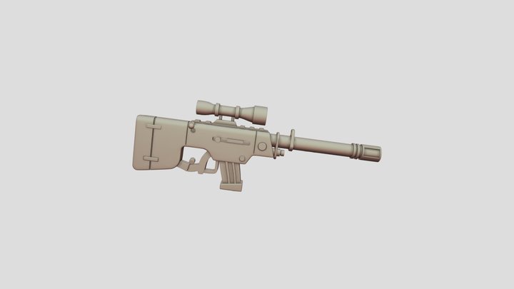 stylized sniper 3D Model