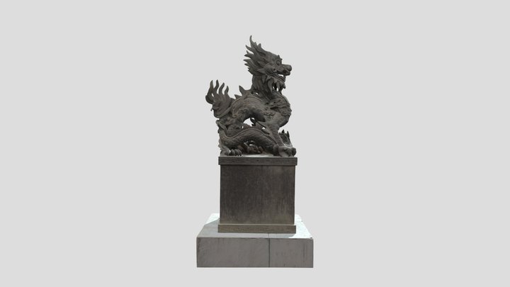 144.Tượng rồng Thiệu Trị 3D Model