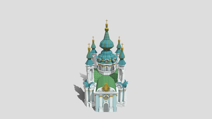 Rokoko building /Temple of holy Ondrej 3D Model
