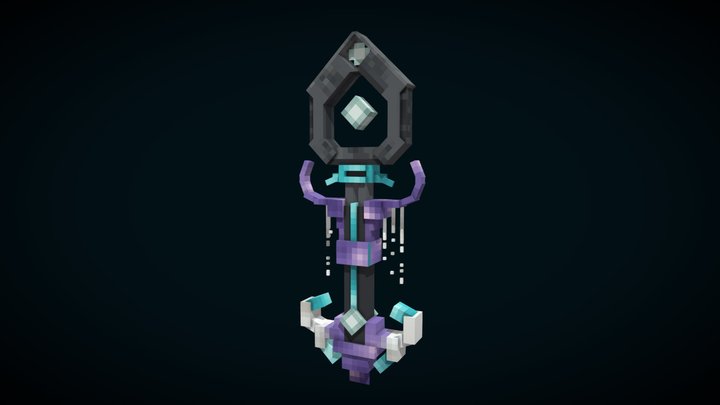Key of The Overworld (Minecraft) 3D Model
