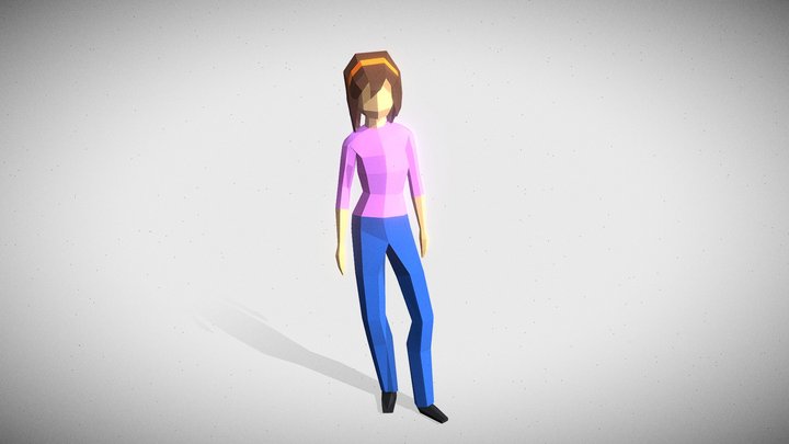 Low Poly Faceted 3D Model