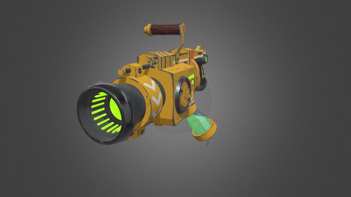 Low_poly_gaming_sci-fi_gun_model. 3D Model