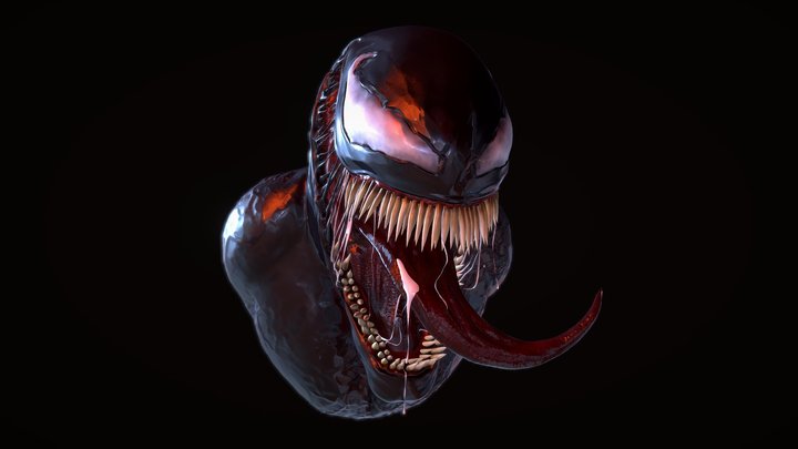 Venom Headbust 3D Model