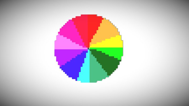 Color Circle voxel 3D Model